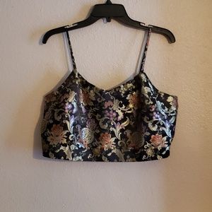 Vintage black cropped top NWT